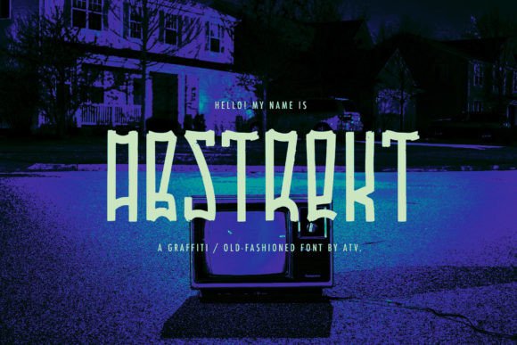 Abstrekt: A Unique Handwritten Display Font for Digital Creativity
