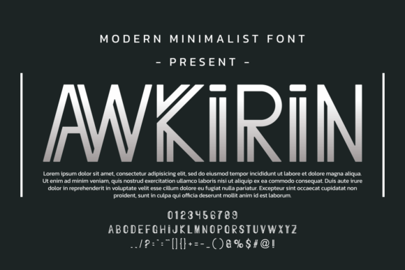 Awkirin: Modern Display Font for Editorial Design