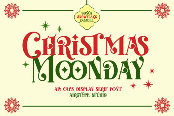 Christmas Moonday: A Festive Display Font for Marketers