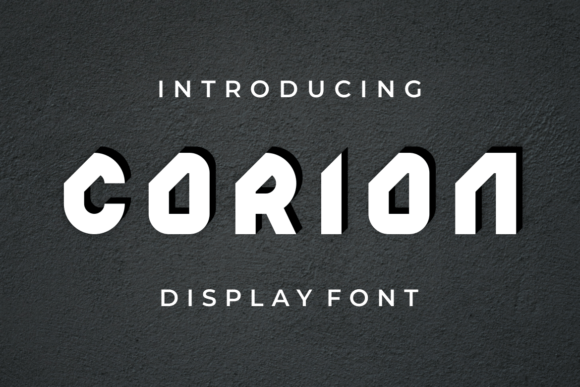 Corion Display Font for Web Design and Branding