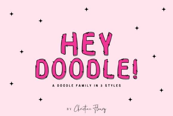 Hey Doodle: The Perfect Hand-Drawn Display Font for Small Business Branding