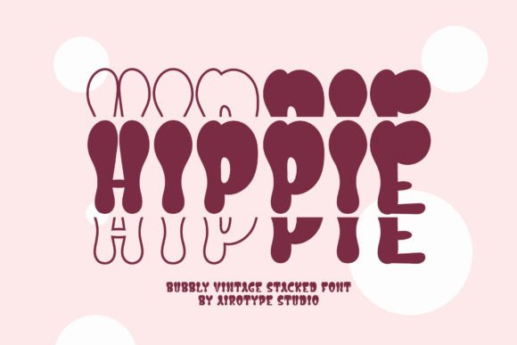Hippie Stacked: A Retro Display Font for Bold Branding