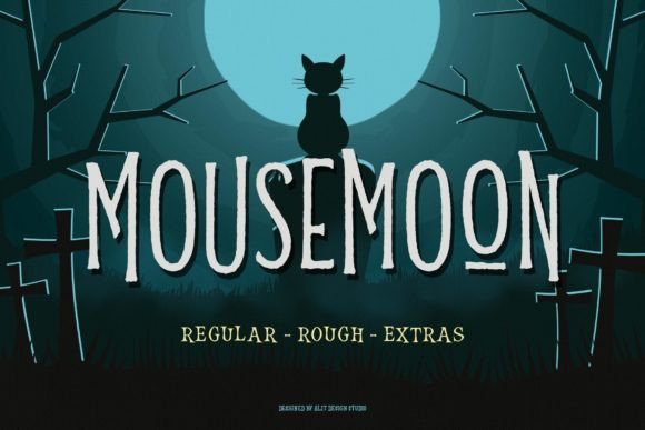 Mousemoon: A Spooky Display Font for Seasonal Crafts