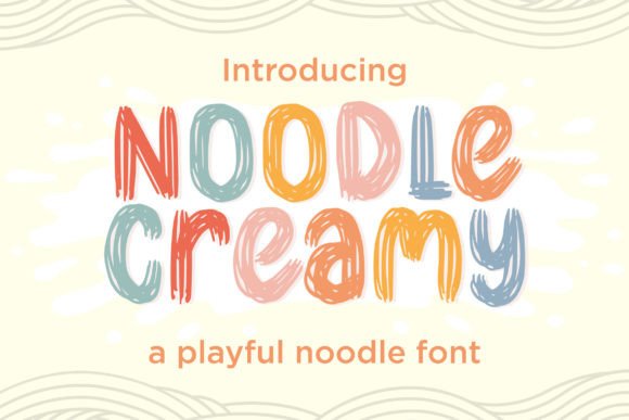 Noodle Creamy Display Font for Creative Publishing