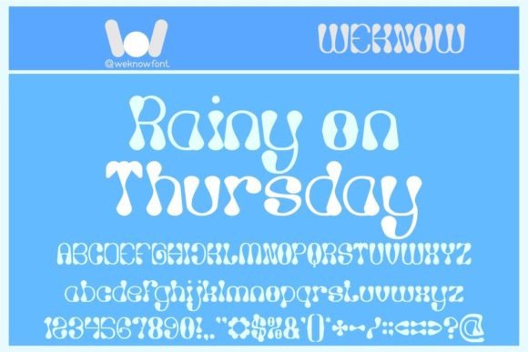 Rainy Day on Thursday Font for Handmade Creations