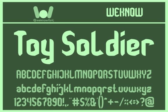 Toy Soldier: A Modern Display Font for Creative Makers